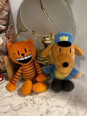 Dog Man & Petey 9” & 10” Plush Toy Set
